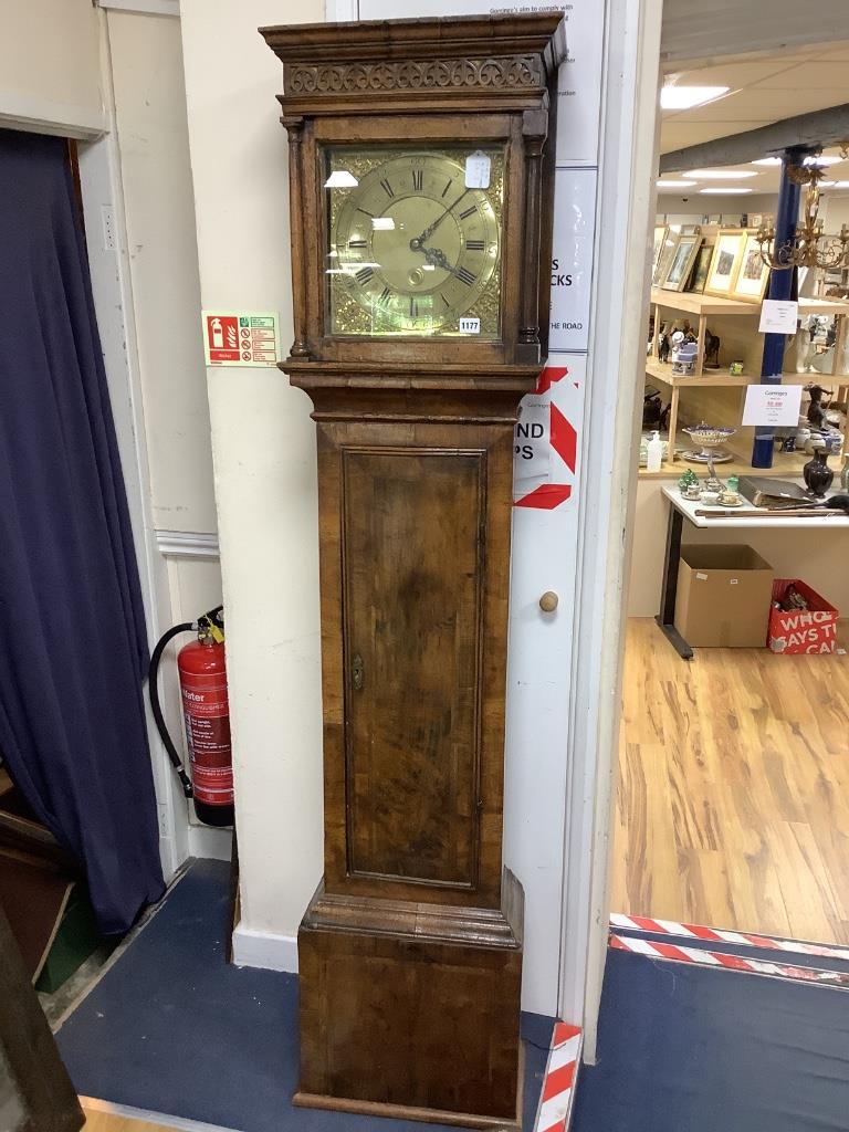 An 18th century thirty hour walnut longcase clock, William Monk, Berwick St John, height 188cm